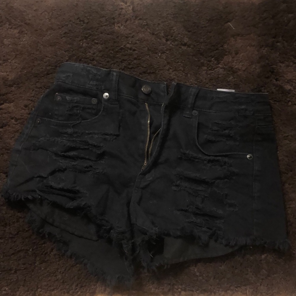 Ripped american eagle shorts